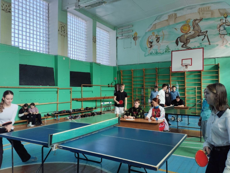 Участие в муниципальном  этапе  Всероссийских соревнований школьников &quot;Президентские игры&quot; по настольному теннису.